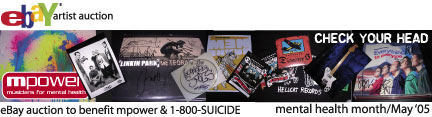 ebay auction to benefit mpower and 1-800-SUICIDE